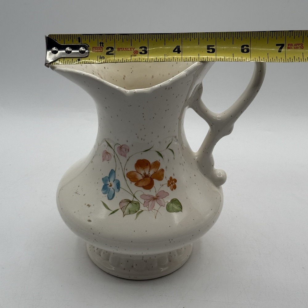 Vintage Treasure Craft Speckled Splatter Spring‎ Flower Water Pitcher - Picture 11 of 11